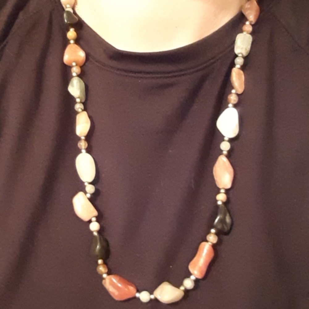 Gorgeous Multi-Stoned-metal beaded Necklace